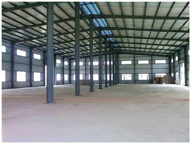 Prefab H-Section Steel Structure Workshop Dengan Jembatan Crane Anti-korosi 0