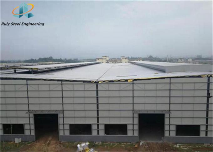 Struktur Baja Prefabrikasi Pembuatan Bangunan Gudang Multi-Lantai Lokakarya Spans Besar Bahan Bangunan 0